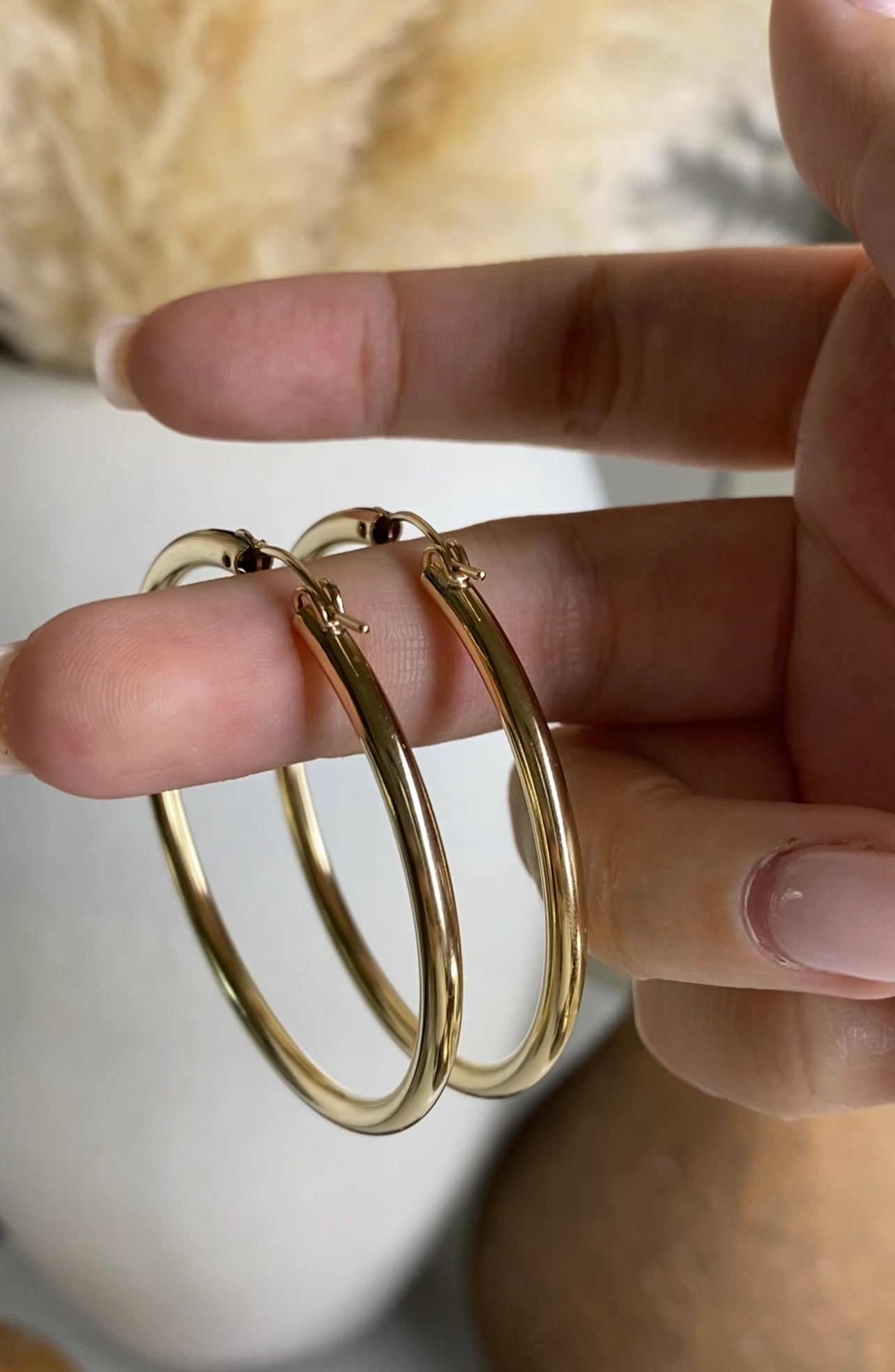 Mega Hoop Earrings | 50mm x 3mm | Bold Hoops