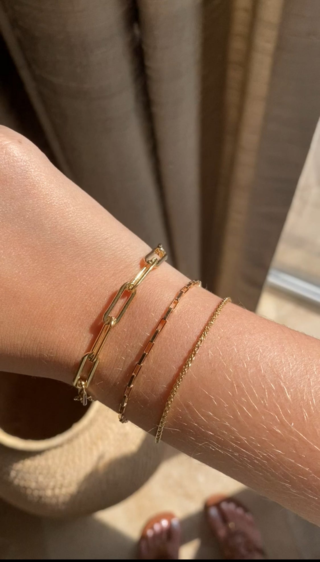 Elongated Box Chain Bracelet | Sleek Modern Chain Bracelet