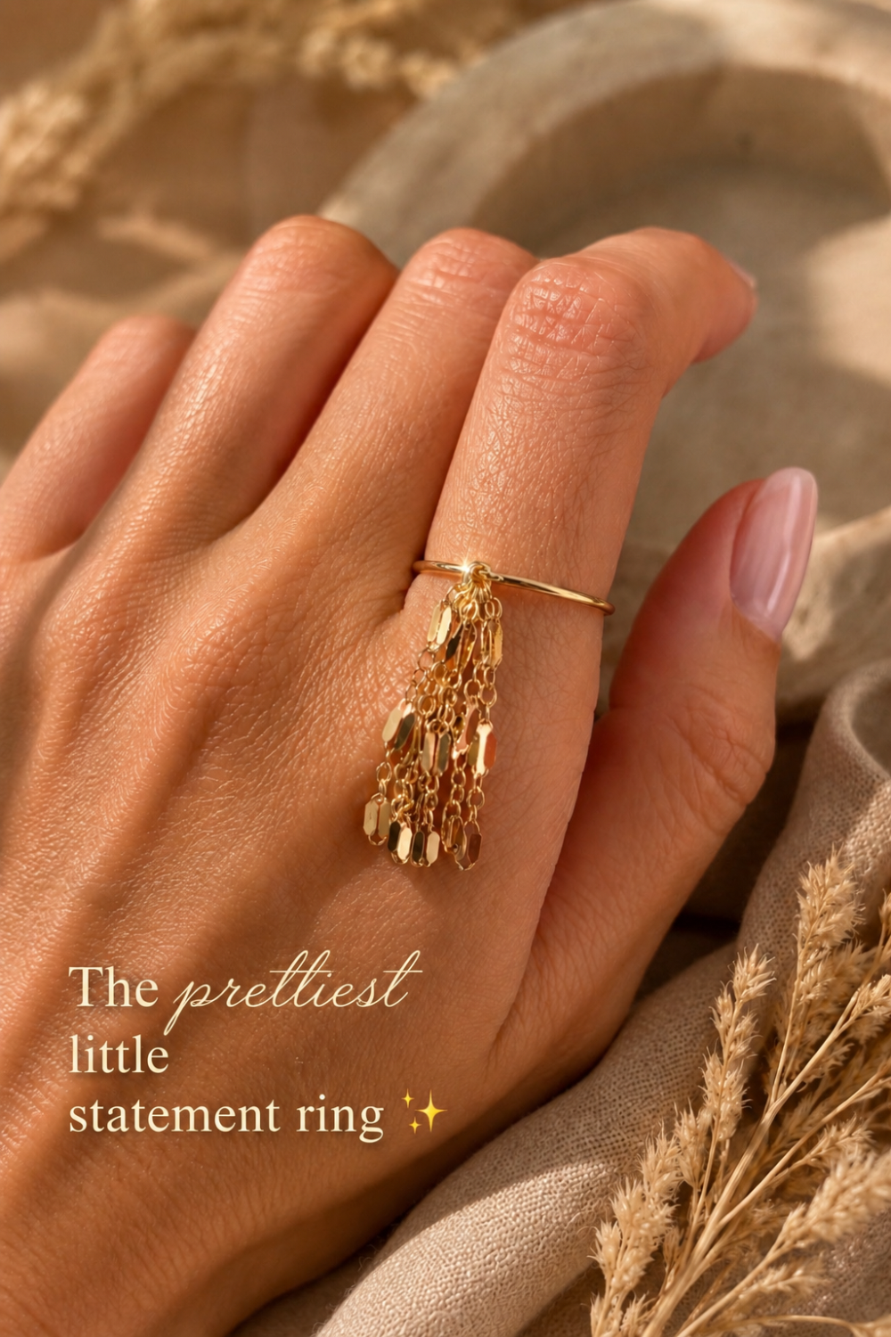 Tassel Charm Ring