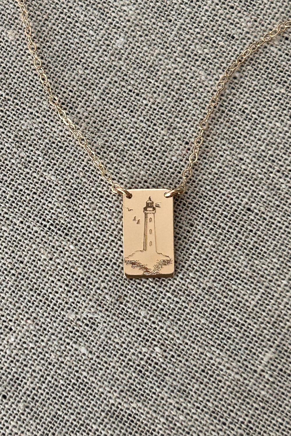 14K Vertical Engraved Bar Necklace | Solid Yellow Gold | Initials with Heart | Custom Personalized Jewelry