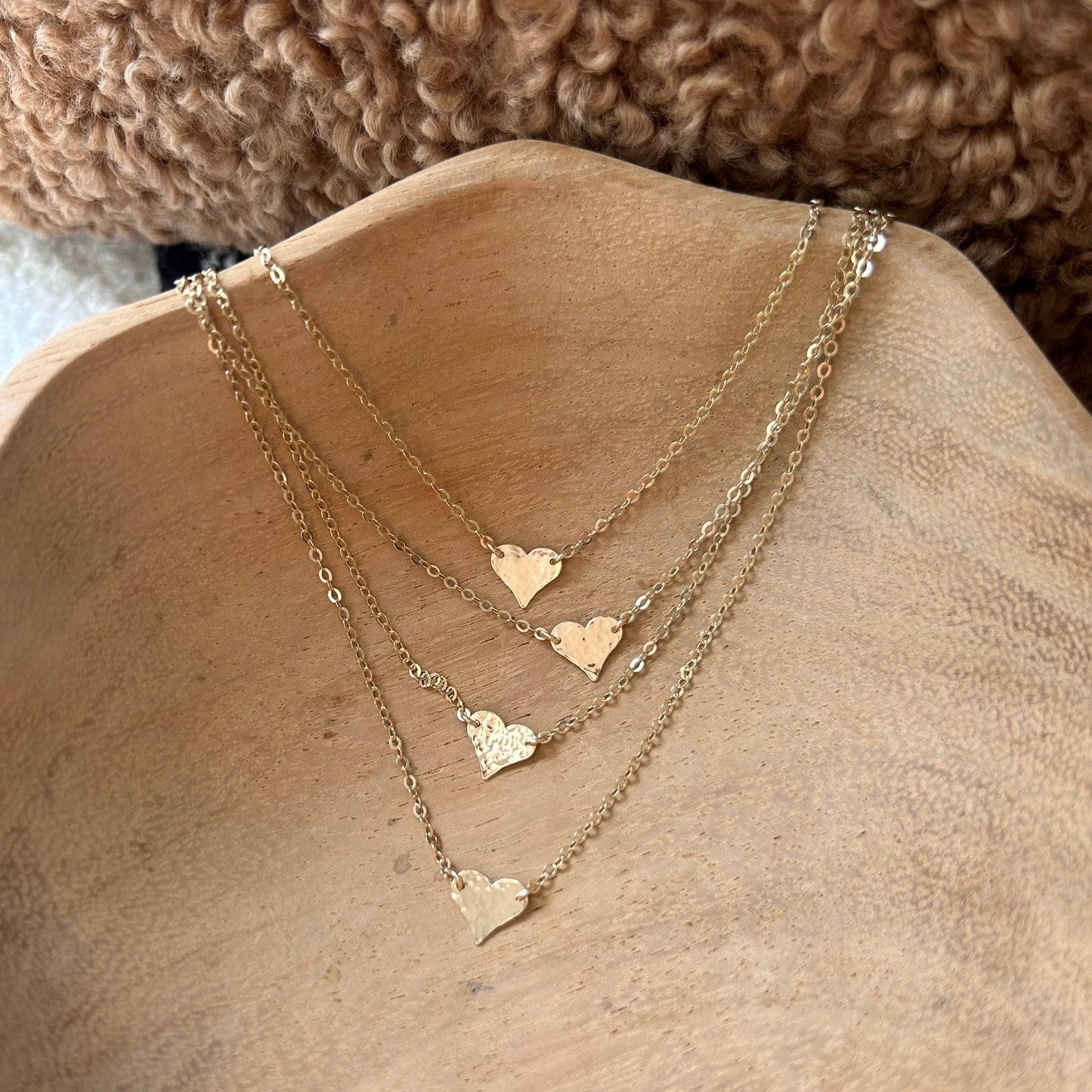 Hammered Heart Necklace | Dainty Everyday Pendant