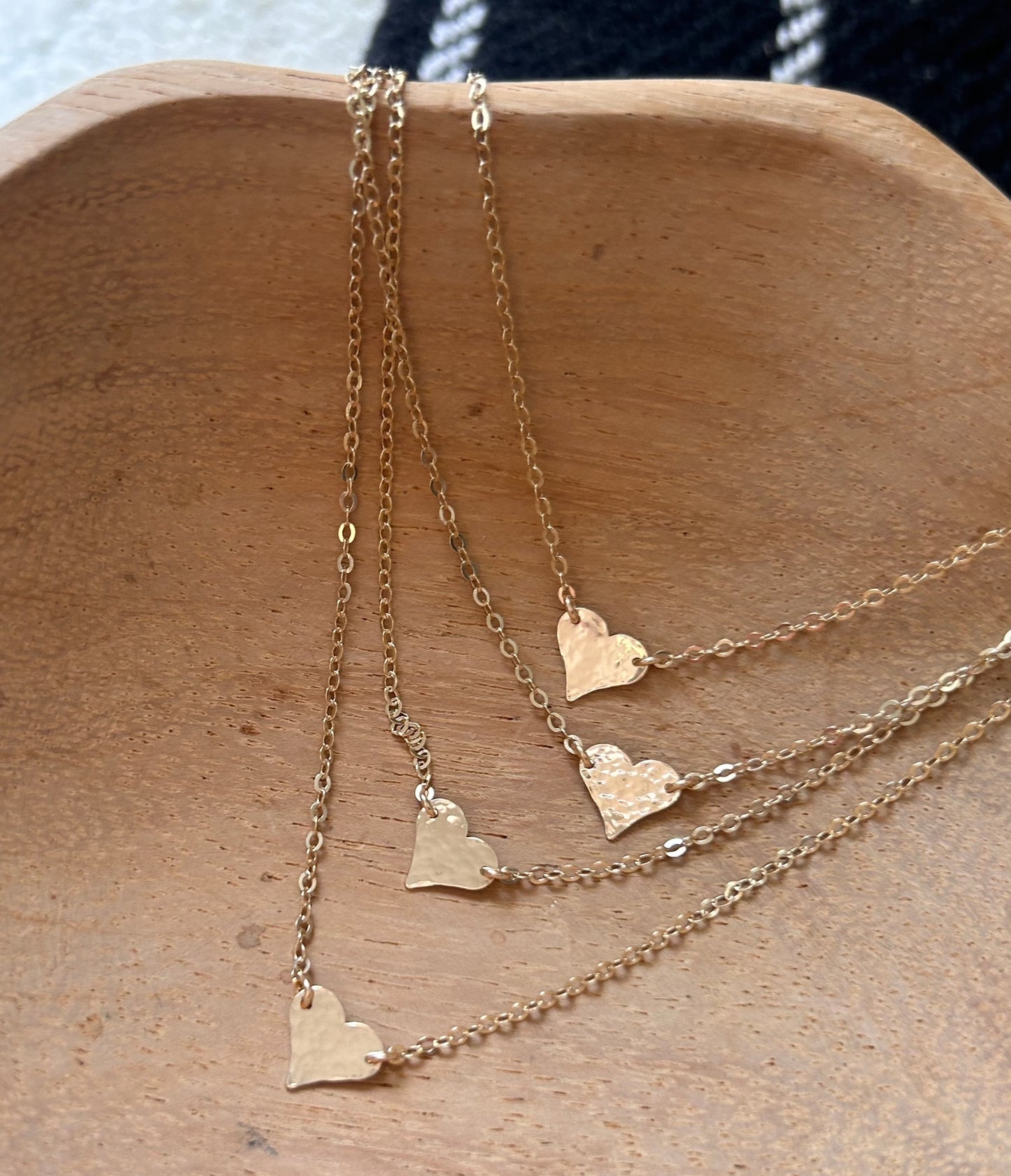 Hammered Heart Necklace | Dainty Everyday Pendant