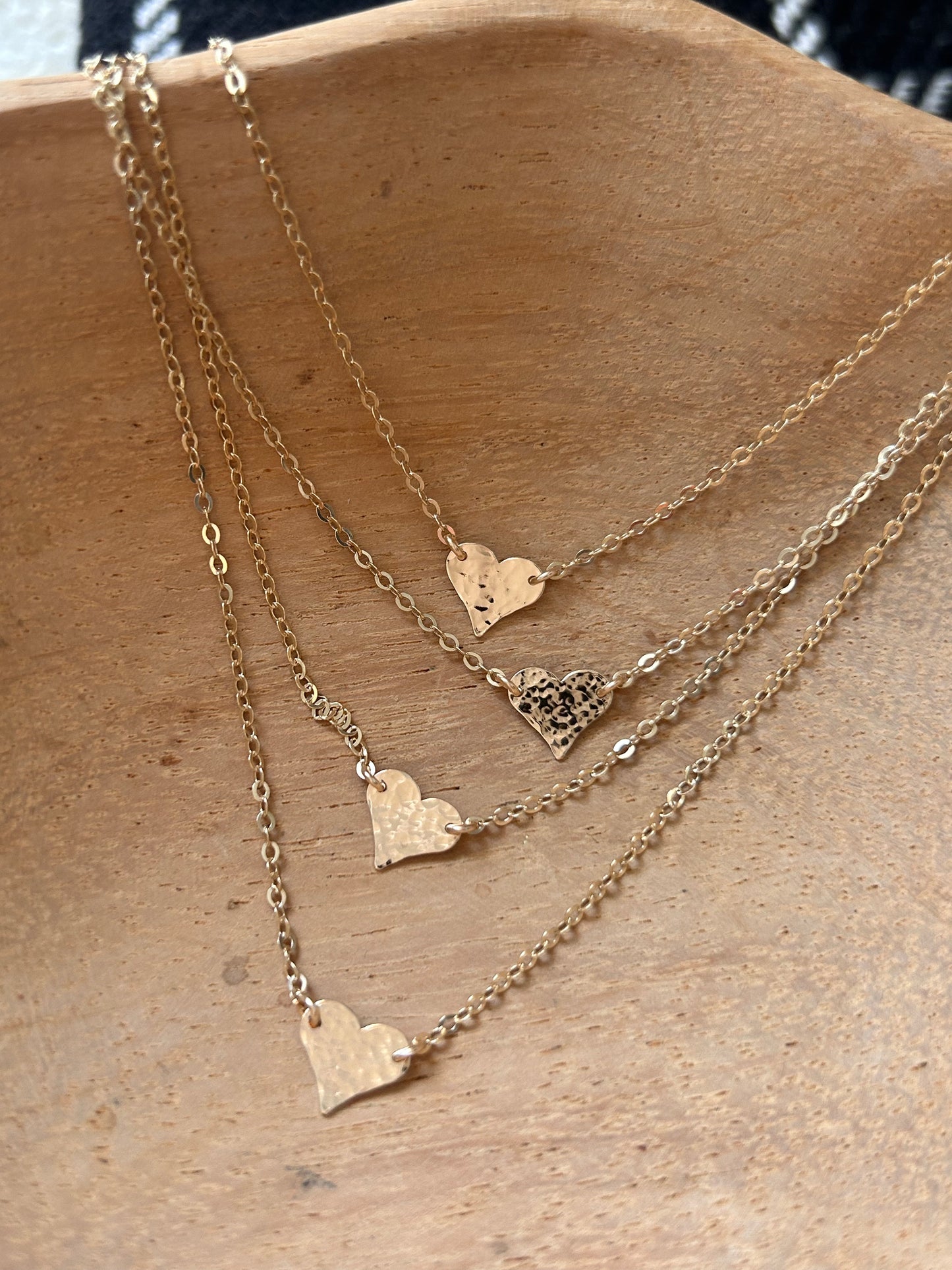 Hammered Heart Necklace | Dainty Everyday Pendant