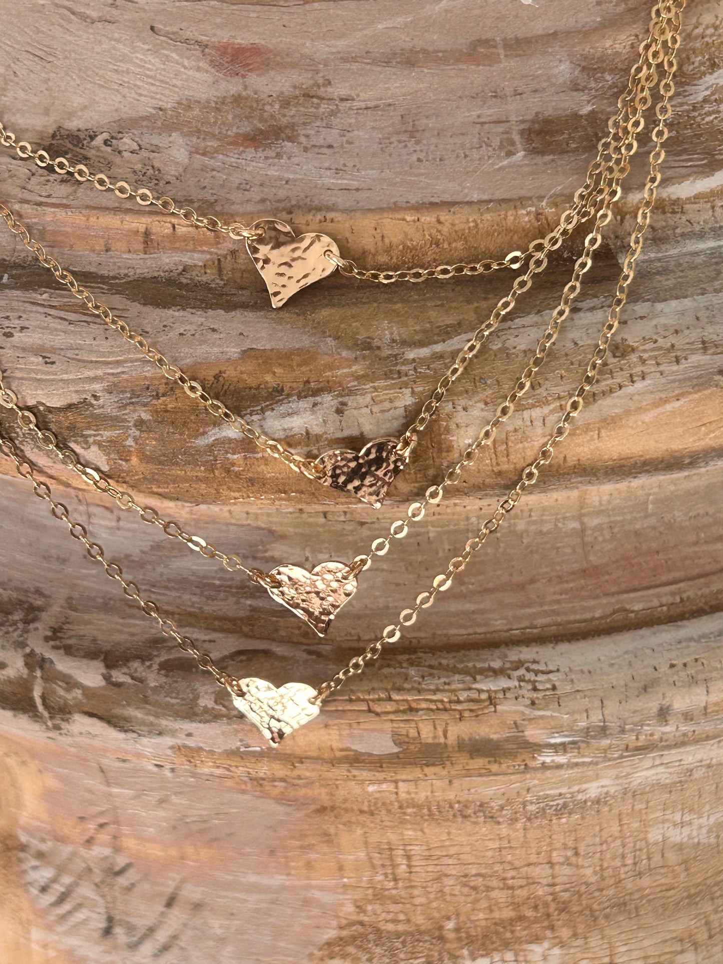 Hammered Heart Necklace | Dainty Everyday Pendant