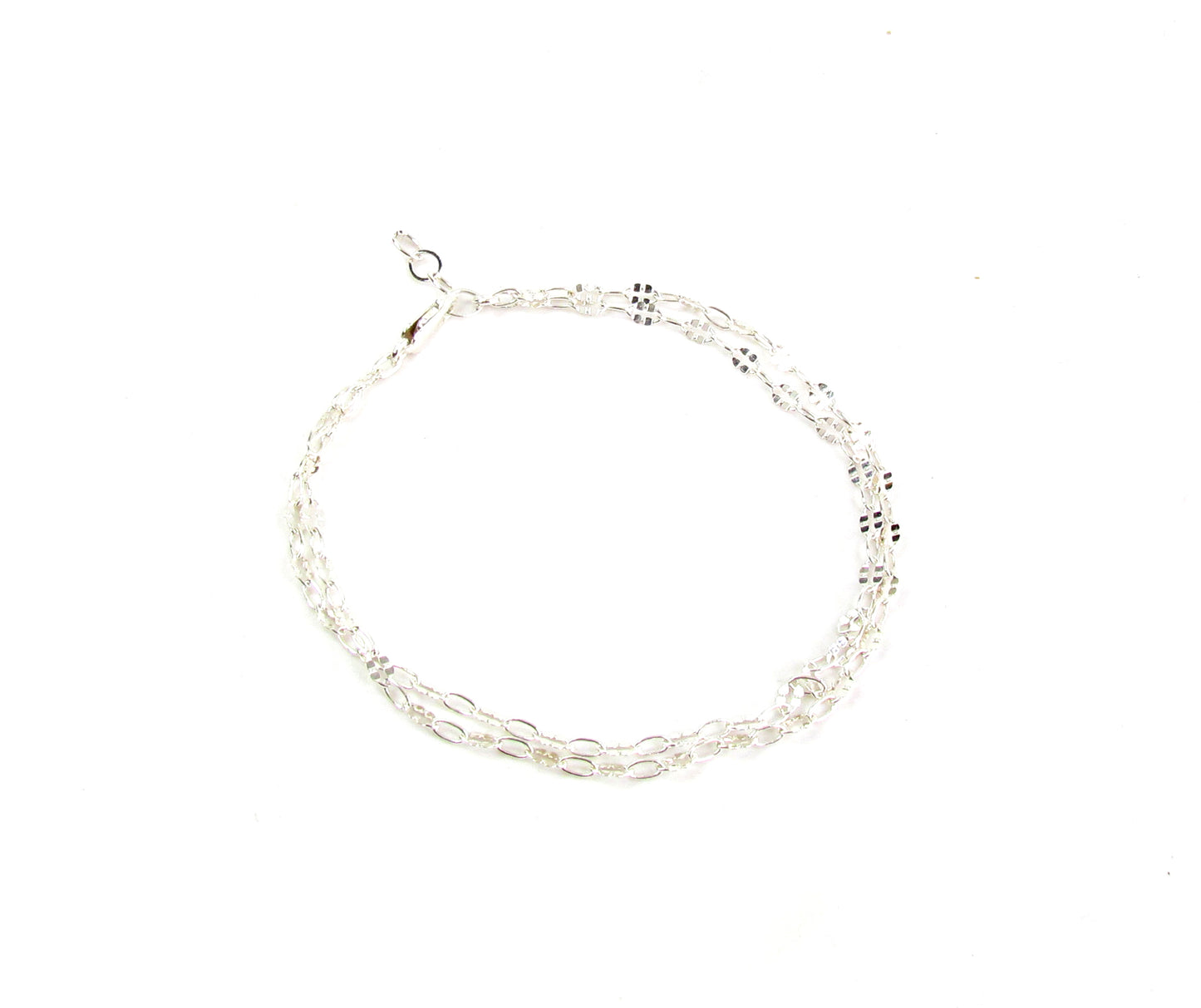 Double Strand Lace Chain Bracelet | Double Dapped Fancy Chain
