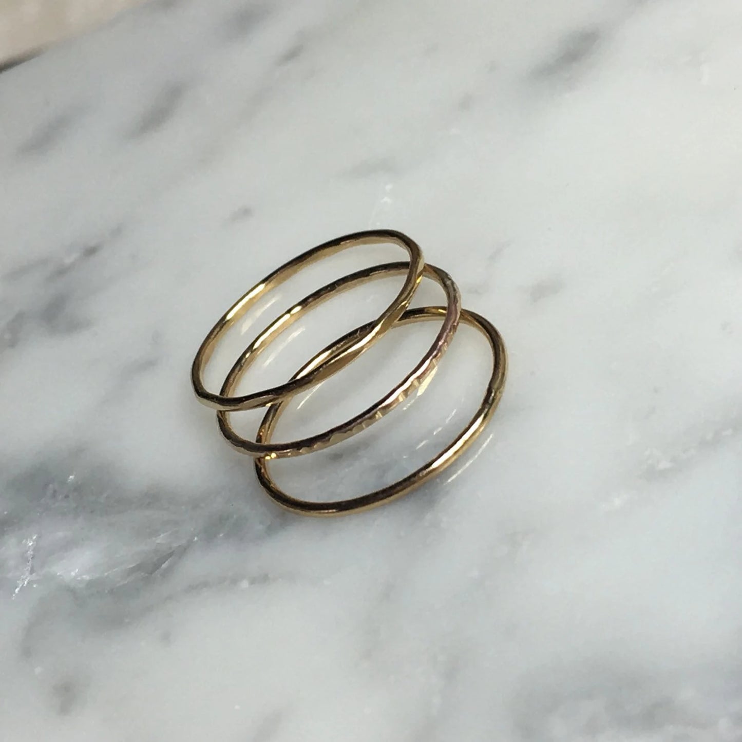 Textured Stack Ring | Linear Design Band