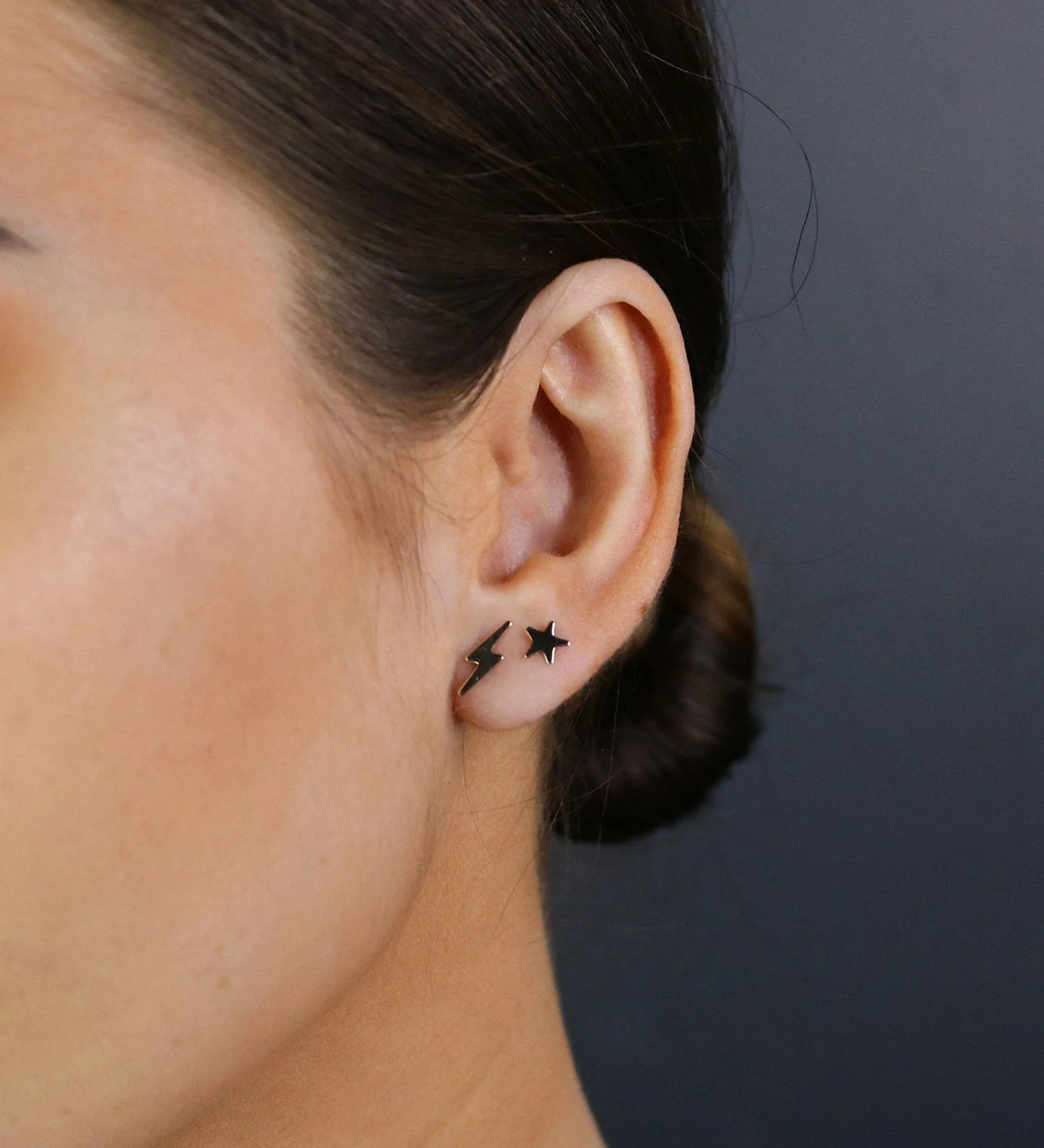 14K Gold Single Stud Earrings | Mix & Match Styles | Buy One or a Pair