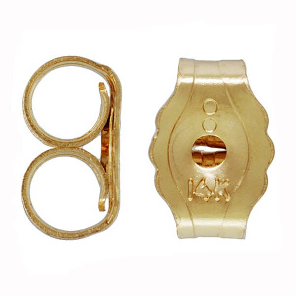 14K Butterfly Earring Backs | Small Solid Gold Clutch backs for Stud Earrings