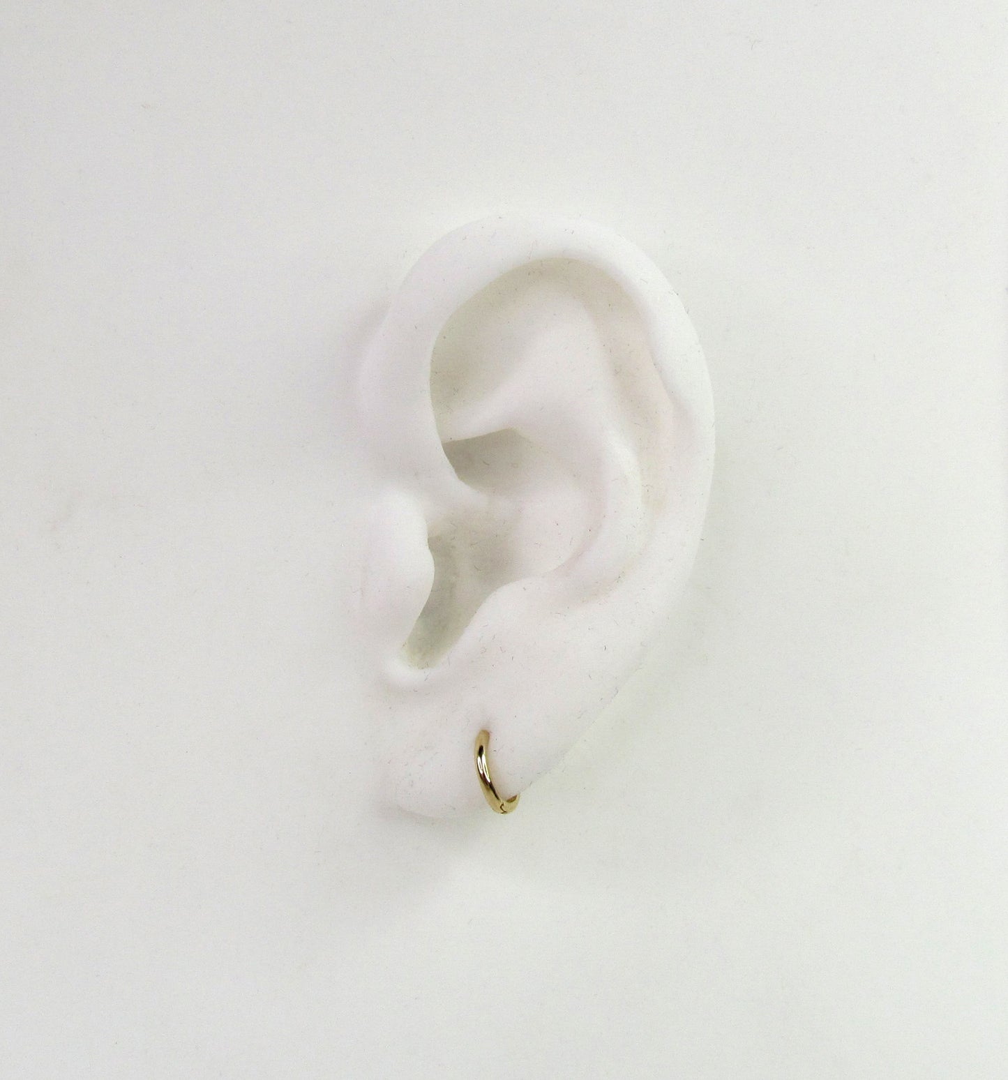 14K Yellow Gold Tiny Polished Hoops