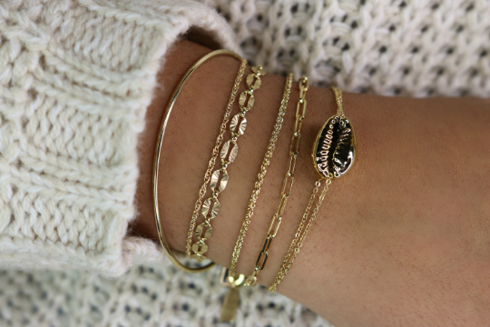 Sunburst Link Bracelet |Gold Filled or Sterling Silver Dainty Jewelry