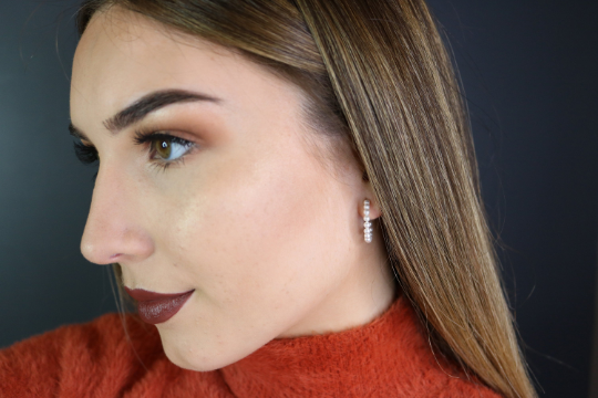 Small Pearl Hoop Earrings