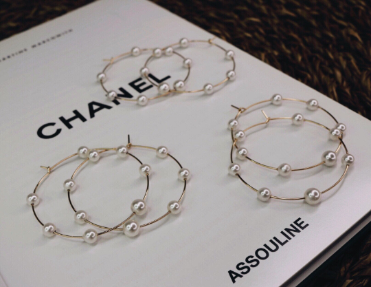 Pearl Hoop Earrings