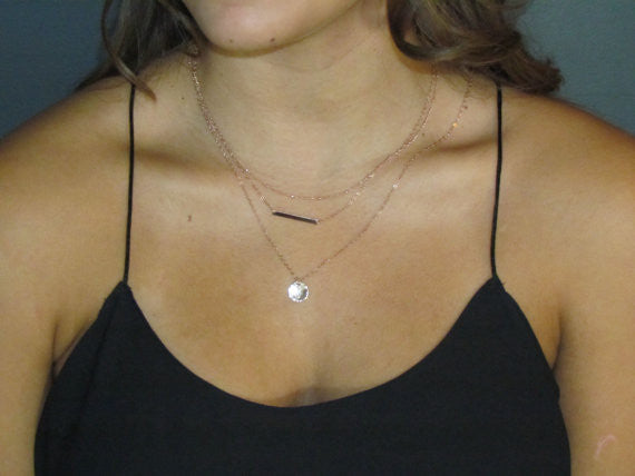 Hammered Disc Necklace