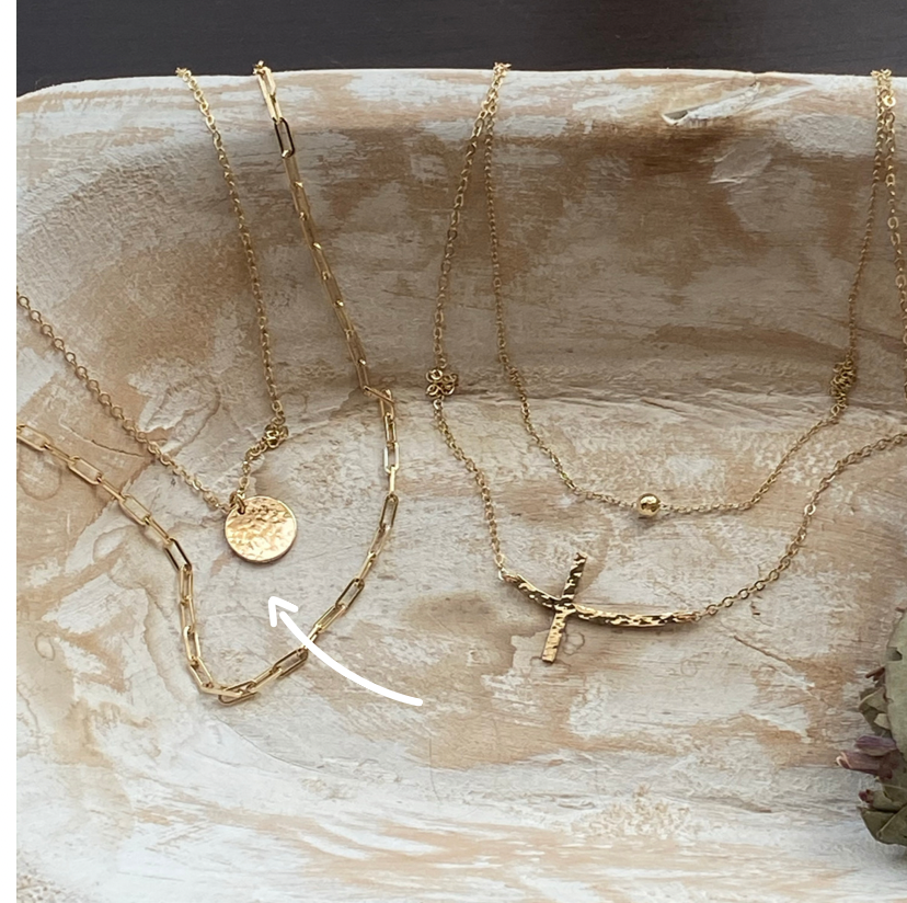 Hammered Disc Necklace