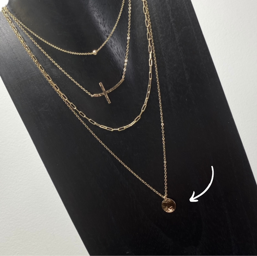 Hammered Disc Necklace