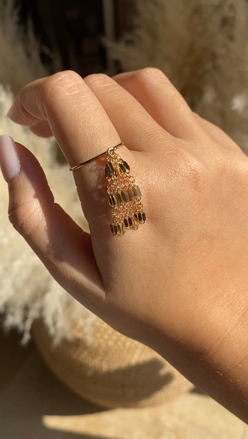 Tassel Charm Ring