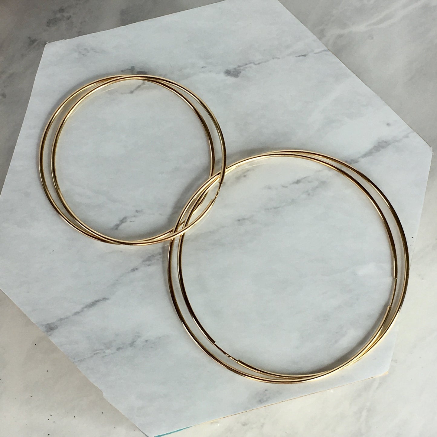 Endless Skinny Hoop Earrings | Minimalist Earrings