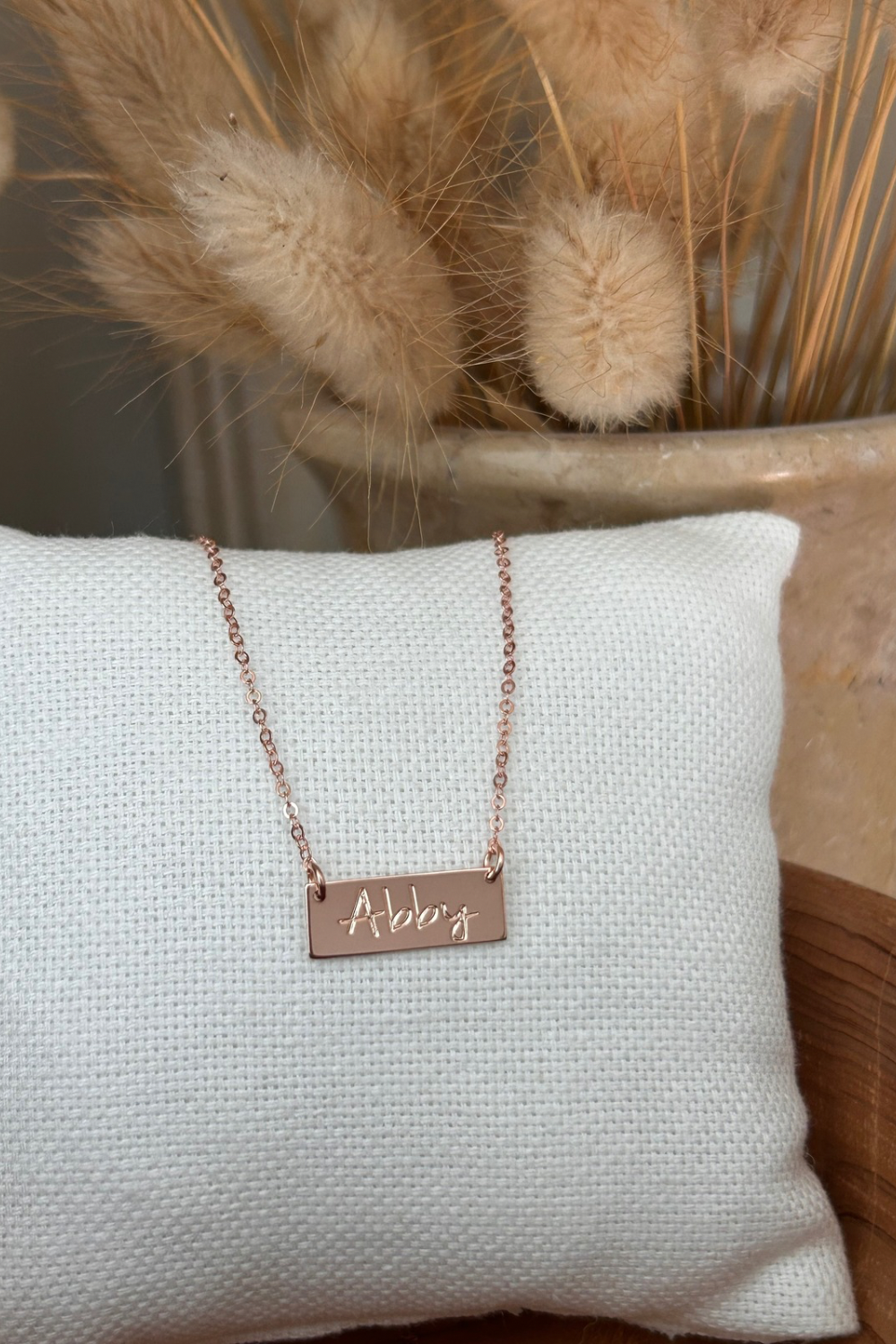 Engraved Mini Bar Necklace | Personalized Necklace