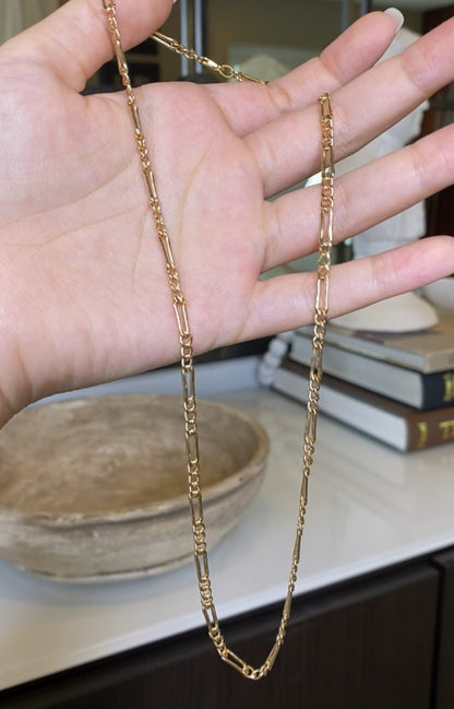 Classic Figaro Chain Necklace | Timeless 14K Gold-Filled Chain