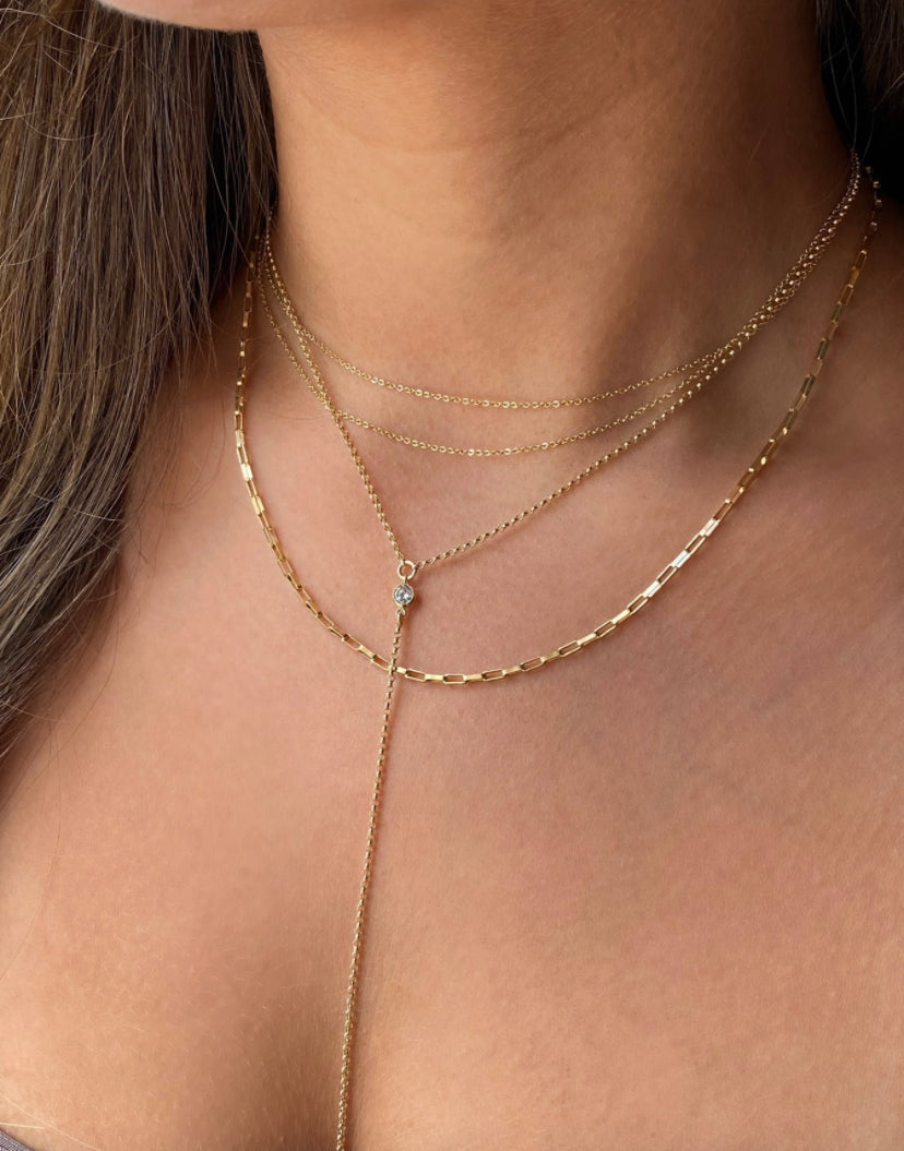 Elongated Box Chain Necklace | Gold-Filled Everyday Layering
