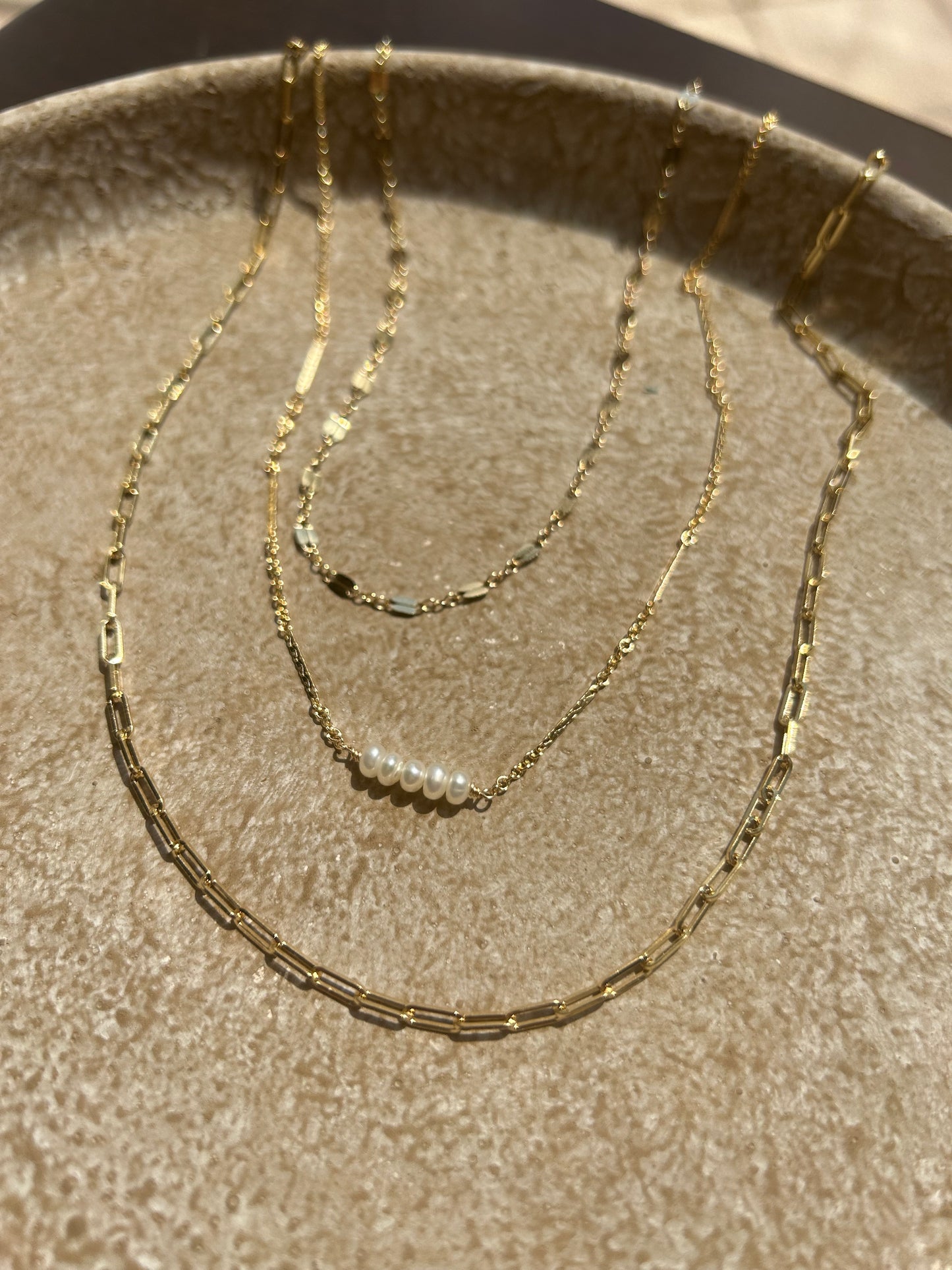 Pearl Bar Necklace | 5 Freshwater Pearls | Fancy Bar Chain
