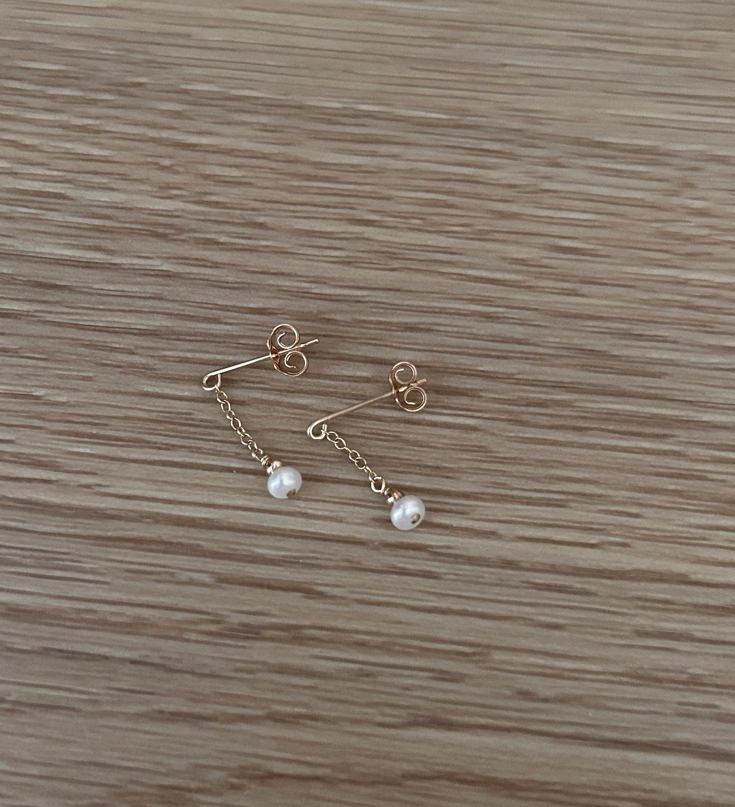 Tiny Pearl Illusion Earrings | Minimal Curated Ear Stack Drop