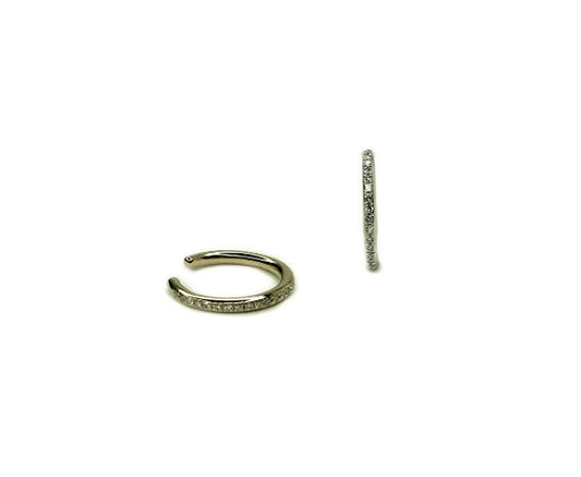 Diamond Ear Cuff | 14K Solid Gold | Minimalist No-Piercing Jewelry