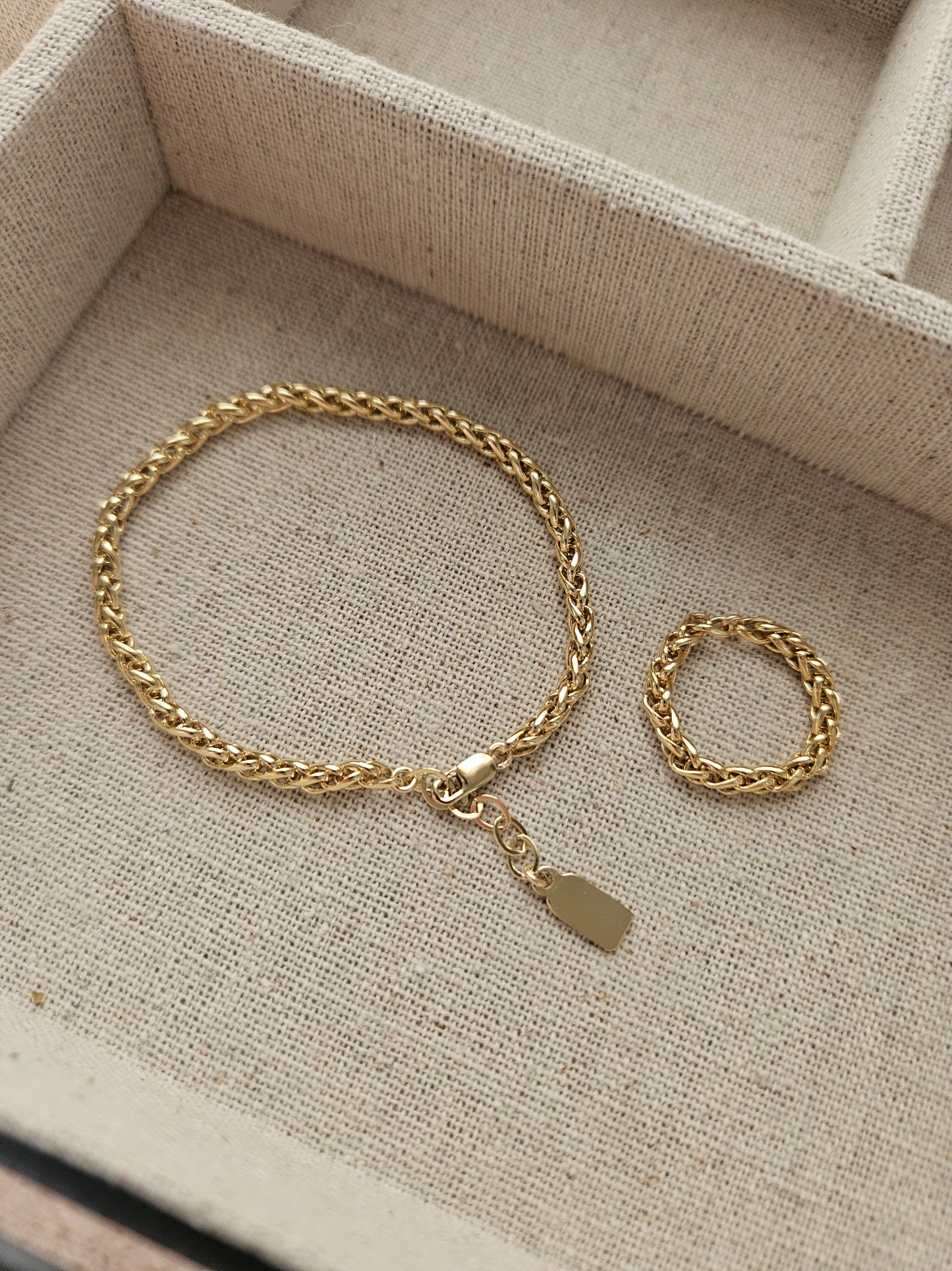 Chunky Woven Bracelet | Textured Thick Chain Bracelet