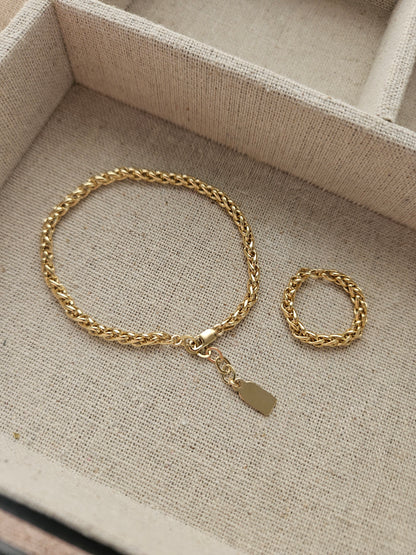 Chunky Woven Bracelet | Textured Thick Chain Bracelet