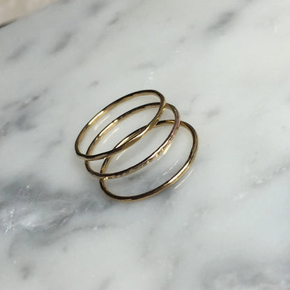 Textured Stack Ring | Linear Design Band
