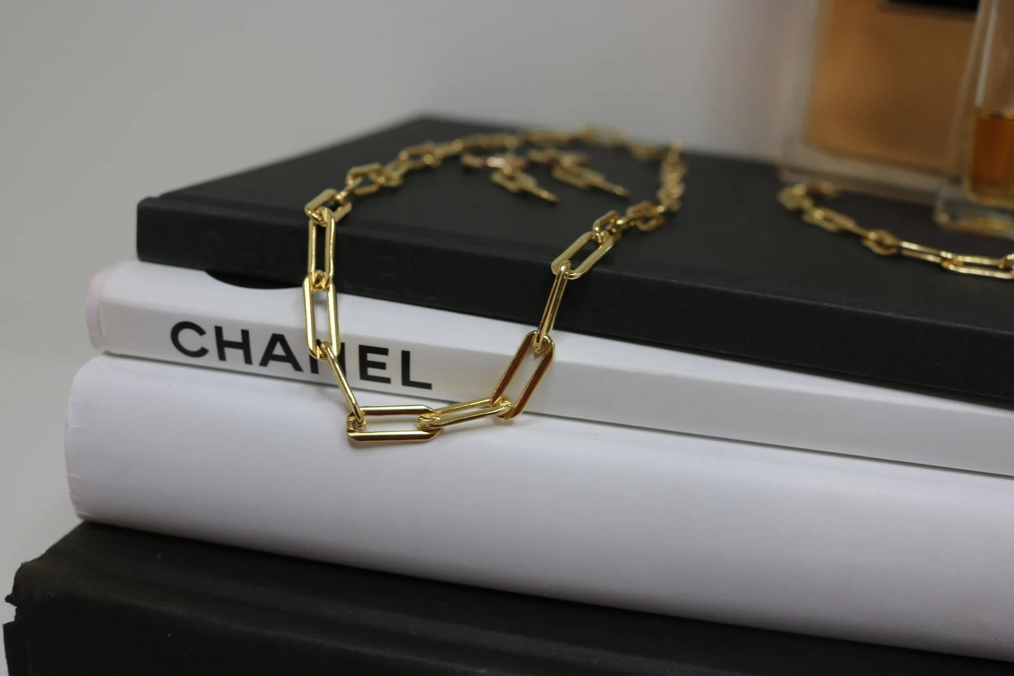 Chunky Paperclip Chain Necklace | Statement Necklace Gold Filled