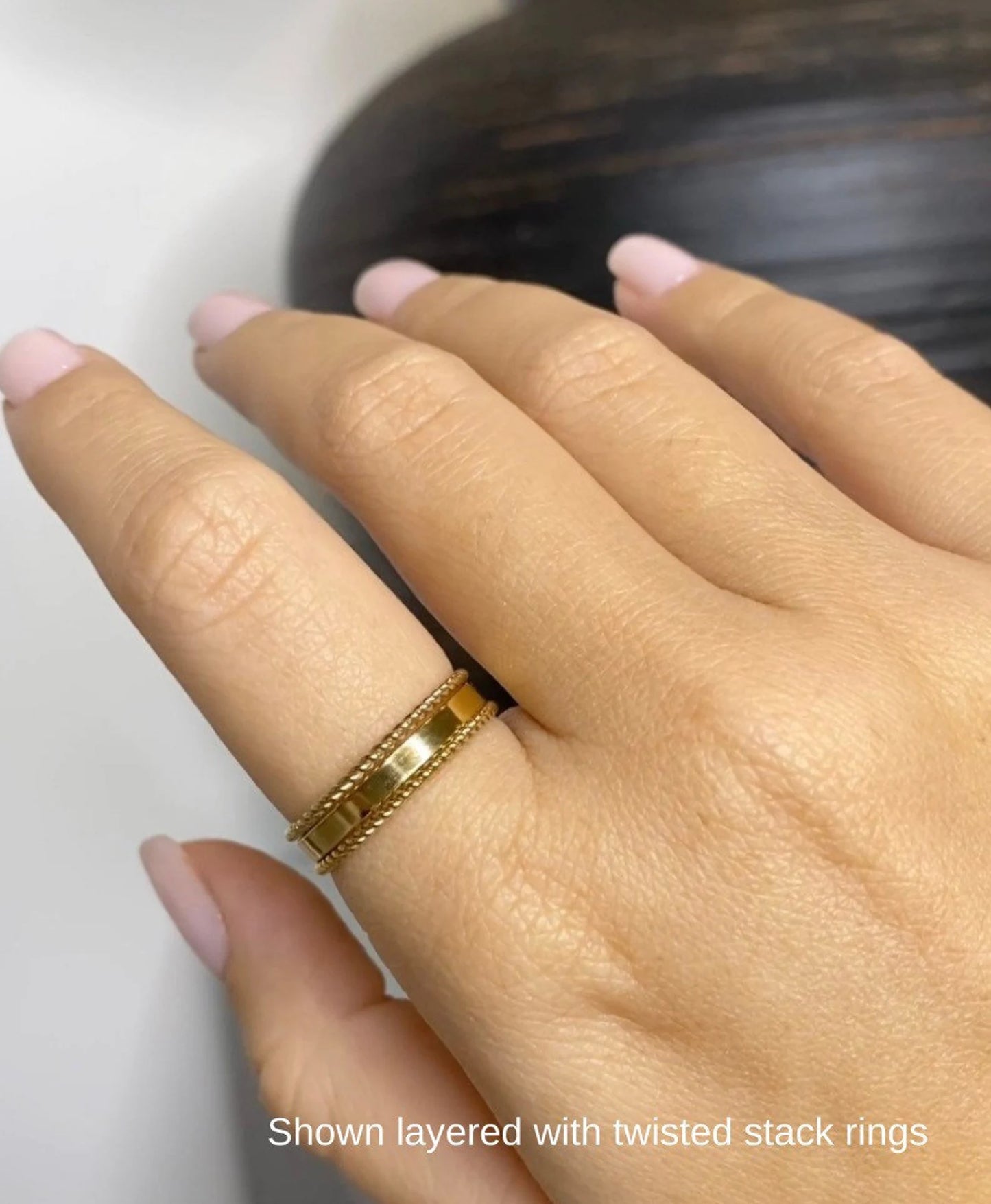 Polished Flat Band Ring | Classic Stack Ring