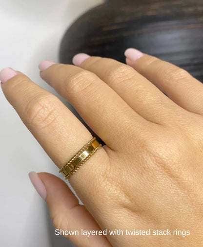 Polished Flat Band Ring | Classic Stack Ring