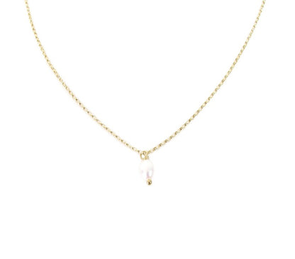 Freshwater Pearl Drop Necklace | Rice Pearl Pendant | Gold Filled or Silver