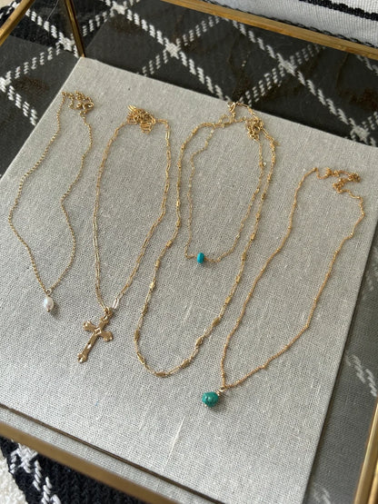 Turquoise Gemstone Choker | Faceted Gem Pop of Color