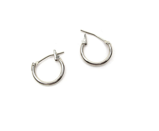 14K Solid Gold Mini Huggie Hoop Earrings | Lightweight Everyday Hoops