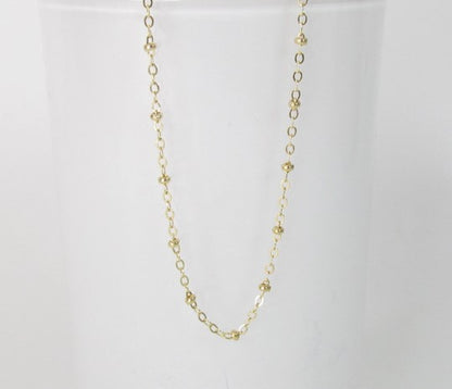 Bead Station Anklet | Gold and Sterling Silver Anklet