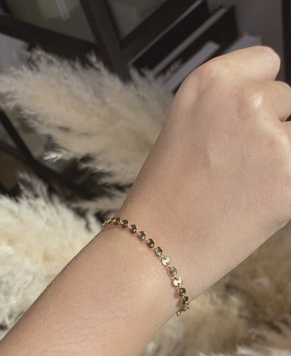 Coin Disk Bracelet | Eternity Style Chain in Gold Filled, Silver & Rose Gold