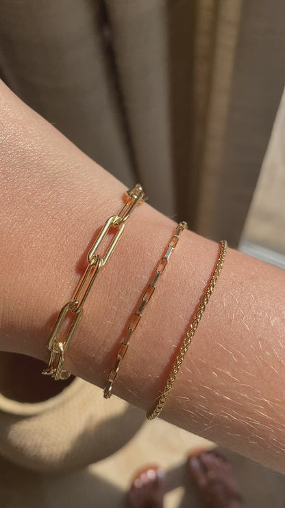 Chunky Paperclip Chain Bracelet | Gold Filled Bold Statement Jewelry
