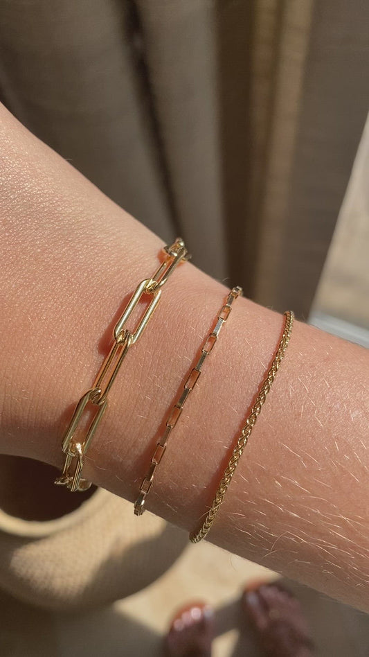 Chunky Paperclip Chain Bracelet | Gold Filled Bold Statement Jewelry