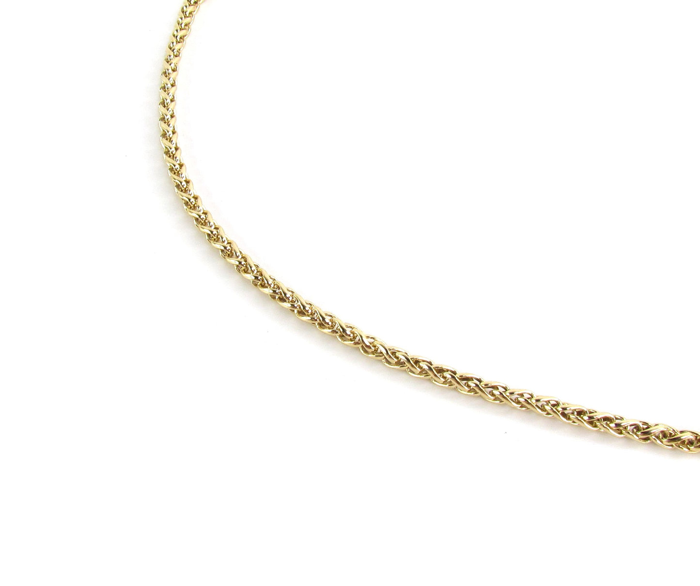 Unisex Wheat Chain Necklace | Chunky Woven Chain