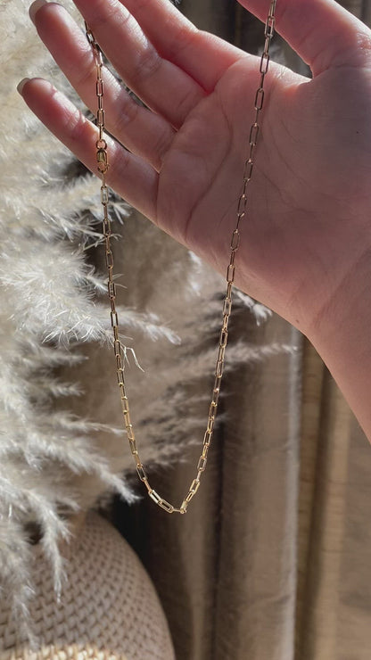 Paperclip Chain Necklace | Modern Layering Chain