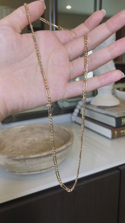 Classic Figaro Chain Necklace | Timeless 14K Gold-Filled Chain