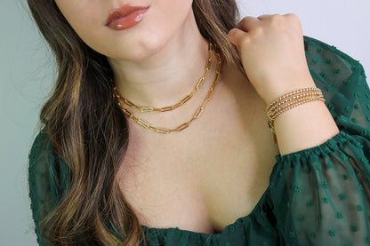 14k Gold Filled Stretch Bead Bracelet | Dainty Everyday Stackable