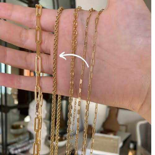 Unisex Wheat Chain Necklace | Chunky Woven Chain