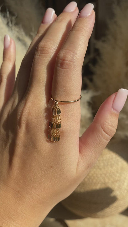 Tassel Charm Ring