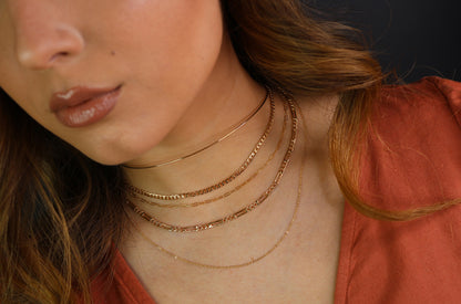 Classic Figaro Chain Necklace | Timeless 14K Gold-Filled Chain