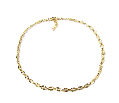 Sunburst Choker Necklace | Gold Chain Choker