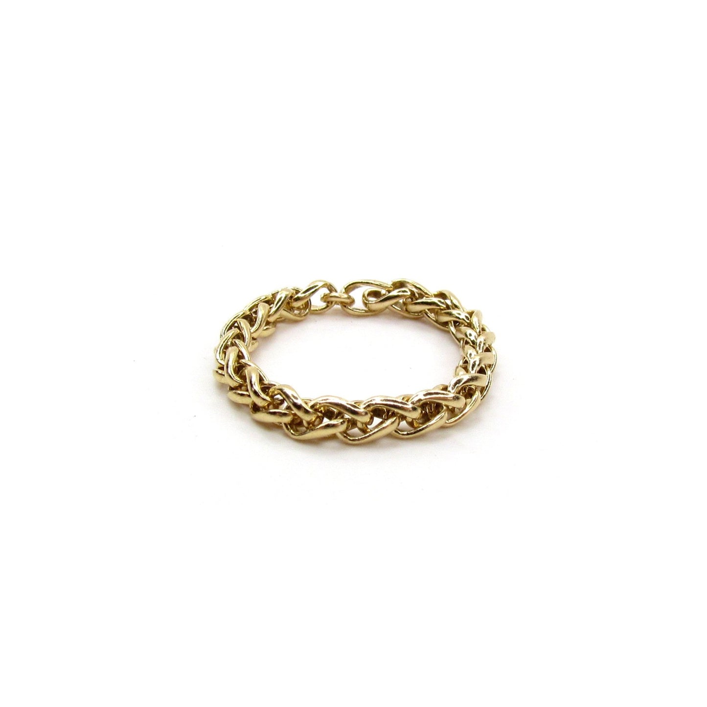 Chunky Woven Chain Ring | Unisex Textured Statement Band