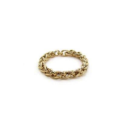 Chunky Woven Chain Ring | Unisex Textured Statement Band